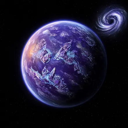 A violet crystal world in the Arcturus system