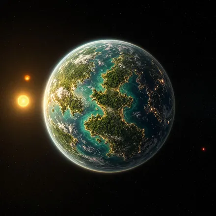 Meton, a green and turquoise garden world